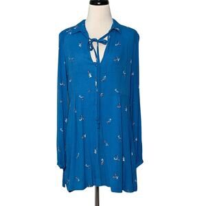 Free People SZ S Blue Tunic Dress
